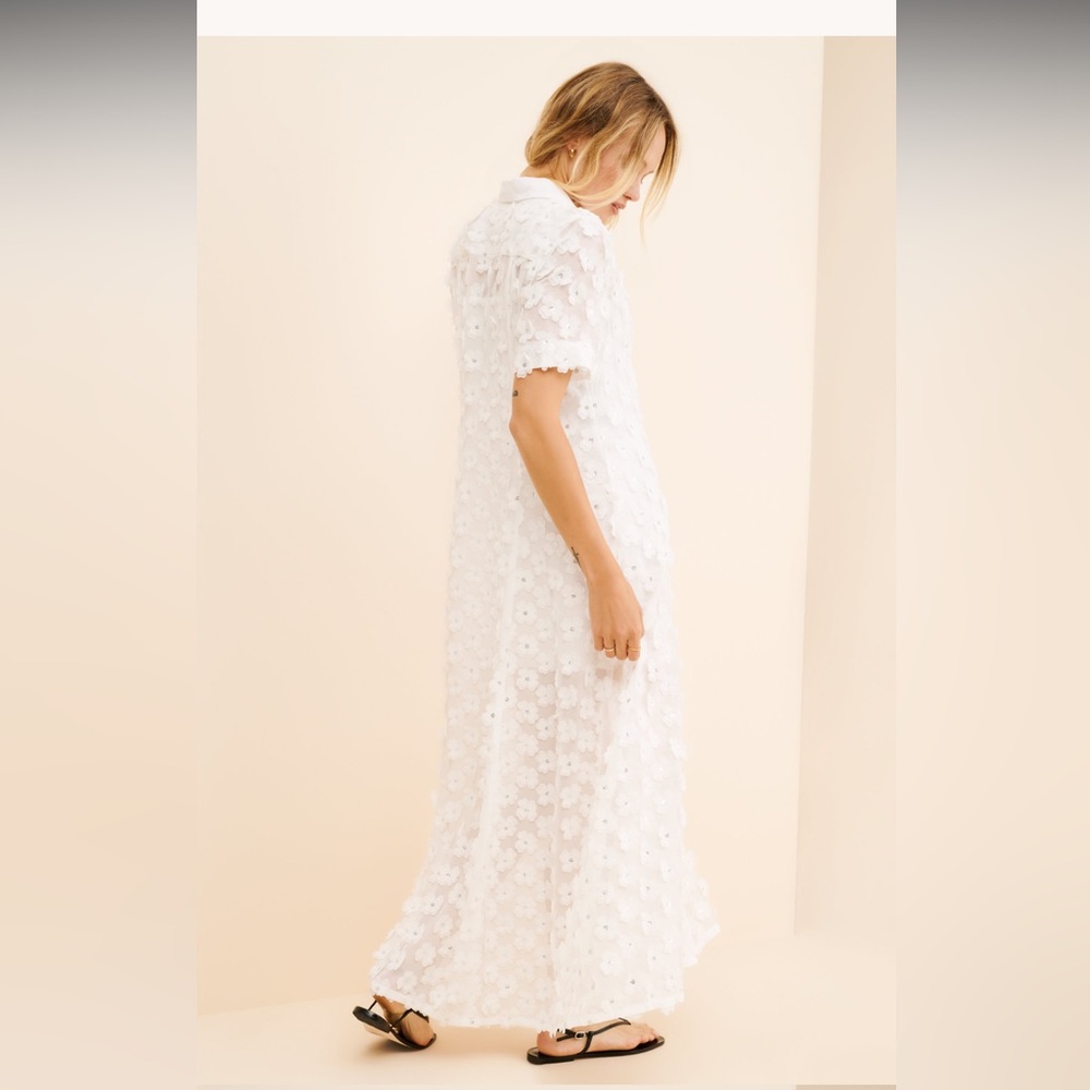 Porridge 3D Floral Shirt Dress - Picture 4 of 9